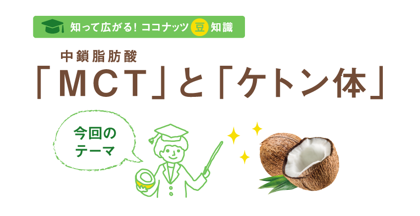 MCT(中鎖脂肪酸)」と「ケトン体」知って広がる！ココナッツ豆知識 – ココウェル通信